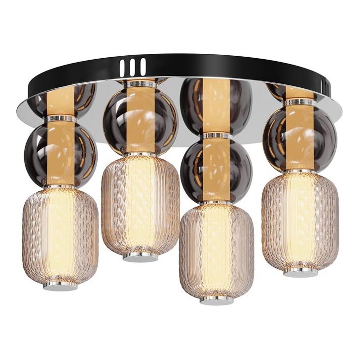 Maytoni MOD273CL-L60CH3K - LED Plafonjera DROP 4xLED/15W/230V pr. 43 cm sjajni krom