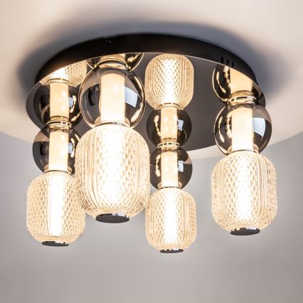 Maytoni MOD273CL-L60CH3K - LED Plafonjera DROP 4xLED/15W/230V pr. 43 cm sjajni krom