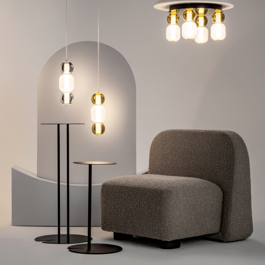 Maytoni MOD273CL-L60G3K - LED Plafonjera DROP 4xLED/15W/230V pr. 43 cm zlatna