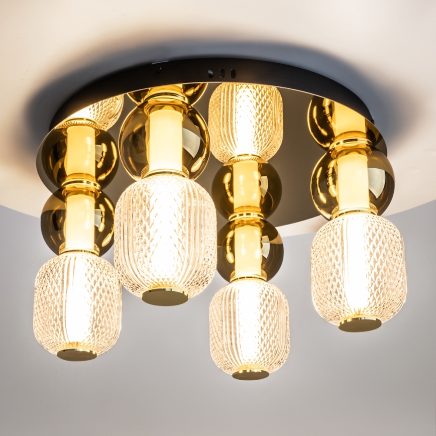 Maytoni MOD273CL-L60G3K - LED Plafonjera DROP 4xLED/15W/230V pr. 43 cm zlatna