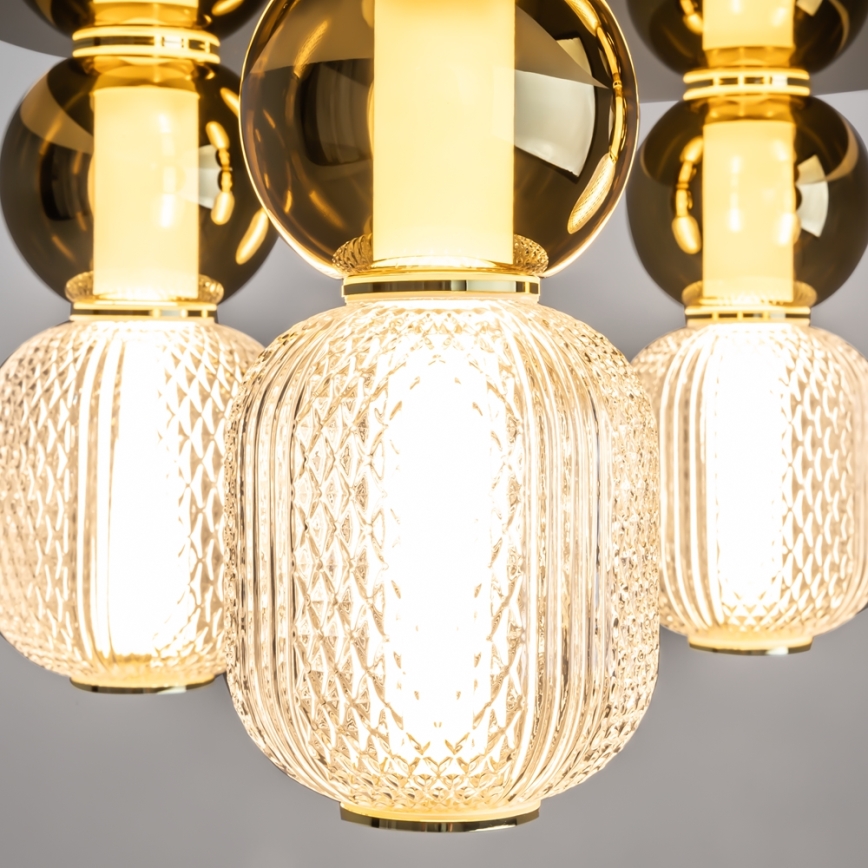 Maytoni MOD273CL-L60G3K - LED Plafonjera DROP 4xLED/15W/230V pr. 43 cm zlatna