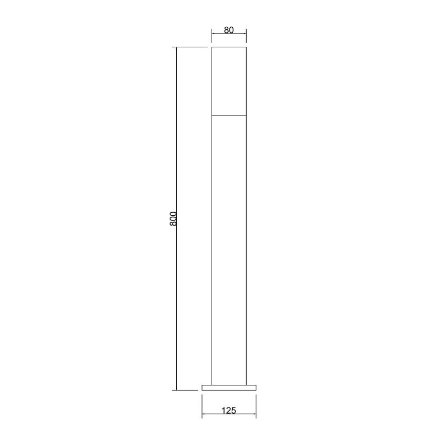 Maytoni O418FL-01GR1 - Spoljašnja lampa WILLIS 1xE27/60W/230V 80 cm IP54 antracit