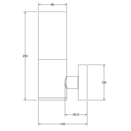 Maytoni O418WL-01B - Spoljašnja zidna lampa WILLIS 1xE27/60W/230V IP54 crno