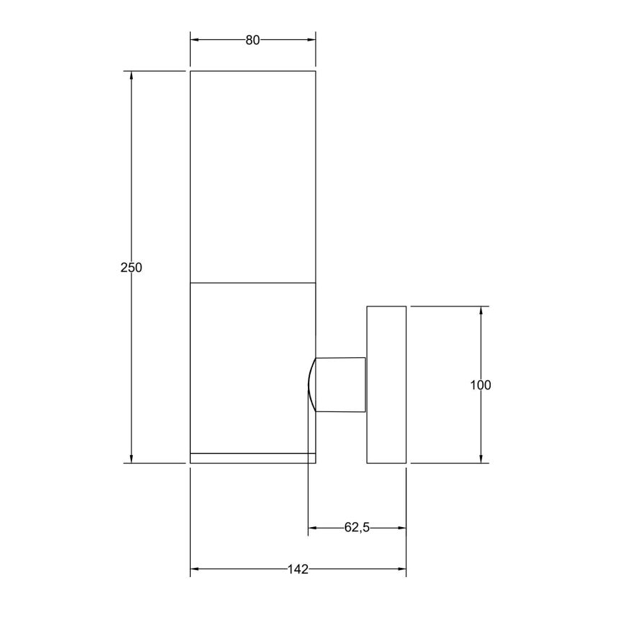 Maytoni O418WL-01B - Spoljašnja zidna lampa WILLIS 1xE27/60W/230V IP54 crno