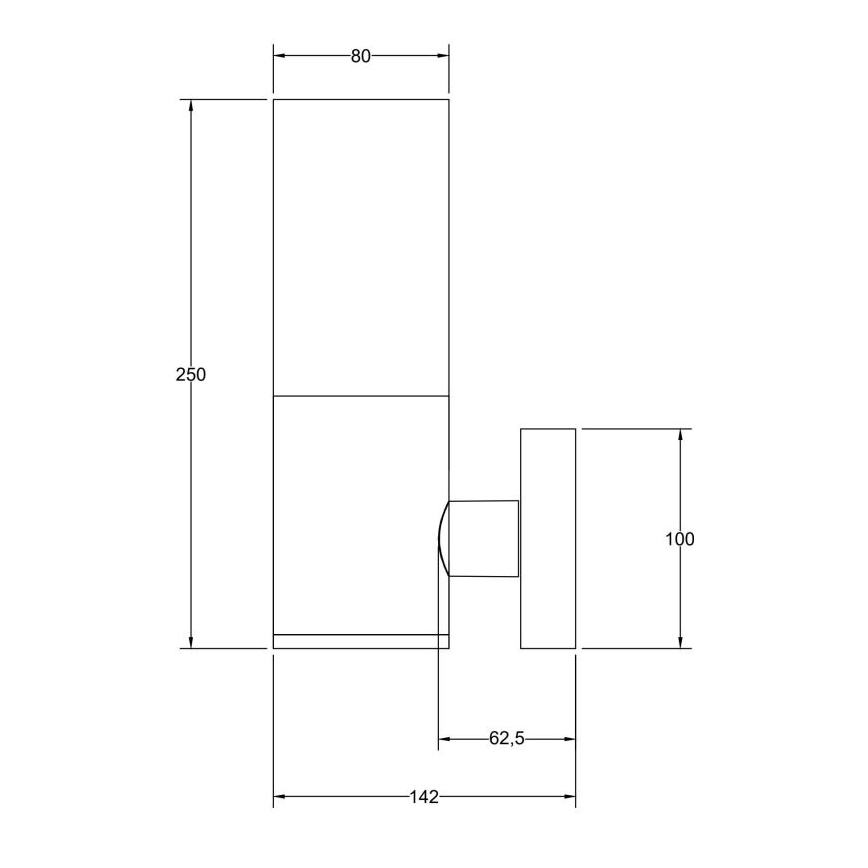 Maytoni O418WL-01GR - Spoljašnja zidna lampa WILLIS 1xE27/60W/230V IP54 antracit