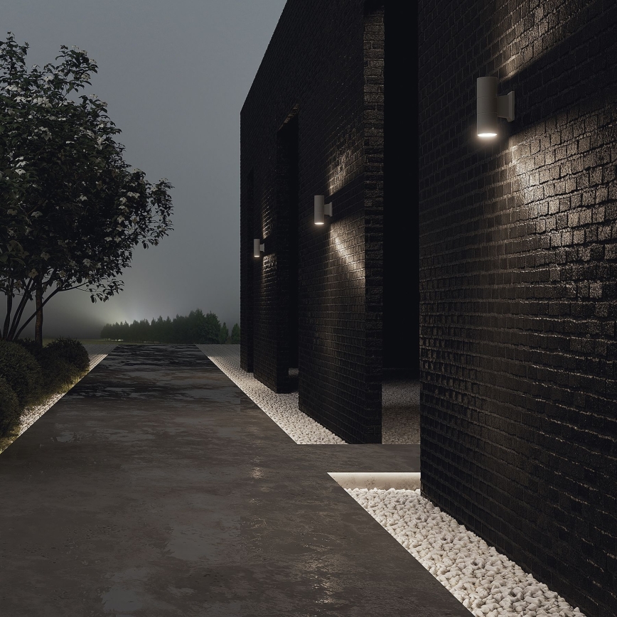 Maytoni O574WL-02GR - Spoljašnja zidna lampa BOWERY 2xGU10/50W/230V IP54 antracit