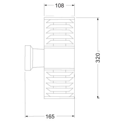 Maytoni O576WL-02GR - Spoljno zidno svetlo BRONX 2xE27/60W/230V IP54 antracit