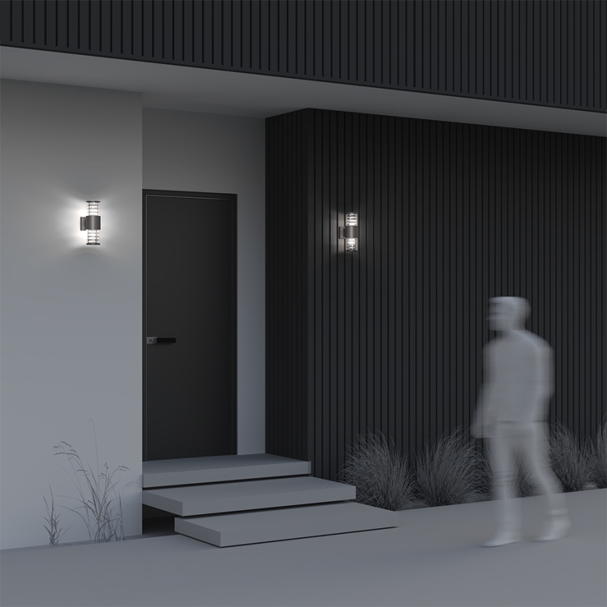 Maytoni O576WL-02GR - Spoljašnja zidna lampa BRONX 2xE27/60W/230V IP54 antracit