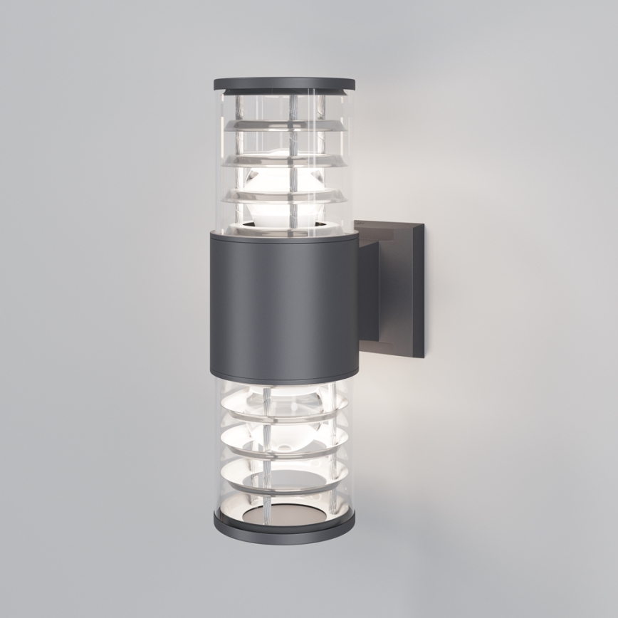 Maytoni O576WL-02GR - Spoljašnja zidna lampa BRONX 2xE27/60W/230V IP54 antracit