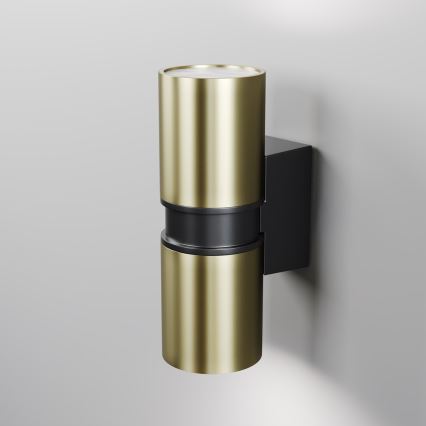 Maytoni O582WL-02BS - Spoljašnja zidna lampa BOWERY 2xGU10/50W/230V IP54 mesing