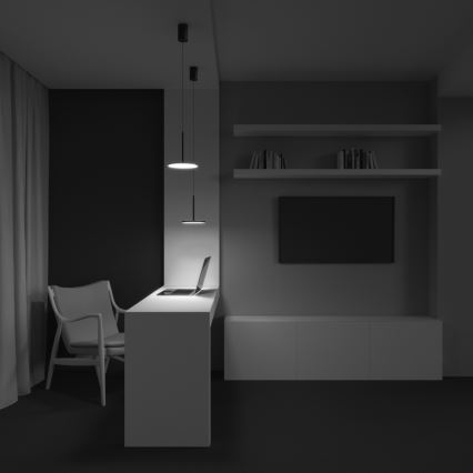 Maytoni P076PL-L12W3K-B - LED luster na sajli PLATO LED/12W/230V 3000K crno