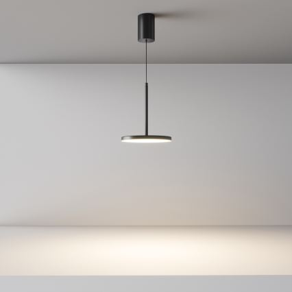Maytoni P076PL-L12W3K-B - LED luster na sajli PLATO LED/12W/230V 3000K crno