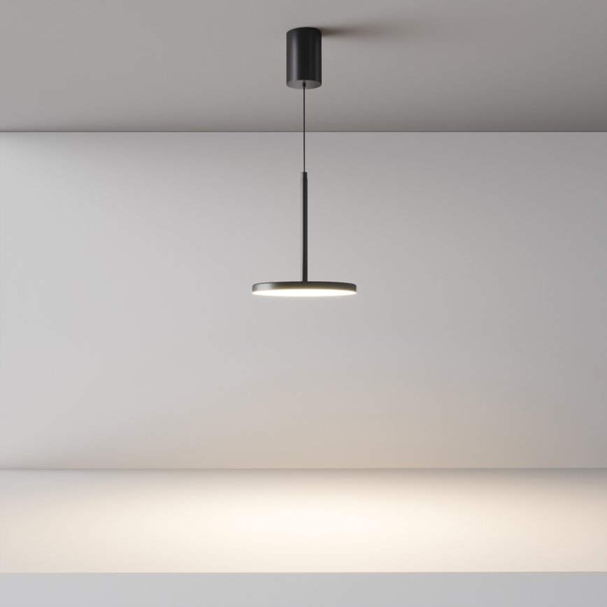 Maytoni P076PL-L12W3K-B - LED luster na sajli PLATO LED/12W/230V 3000K crno