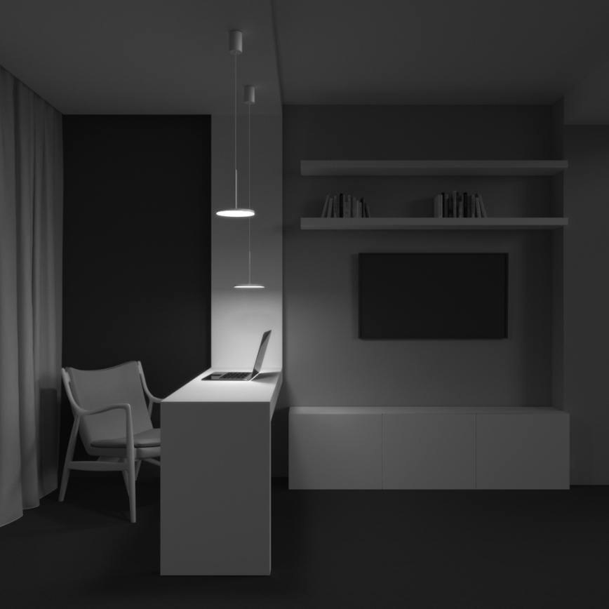 Maytoni P076PL-L12W3K-W - LED luster na sajli PLATO LED/12W/230V 3000K bela