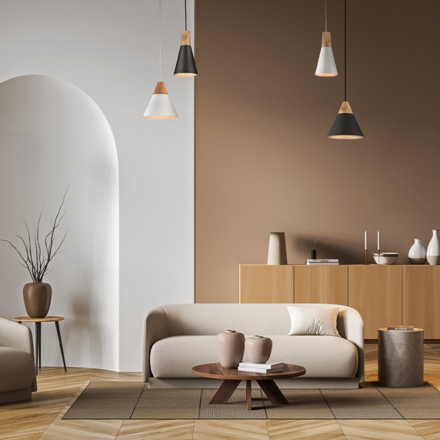 Maytoni P359-PL-220-C - Luster na sajli BICONES 1xE27/60W/230V pr. 22 cm sivo/bež