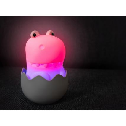 MegaLight - LED RGB Prigušiva punjiva dečija dodirna lampa DIGGY DINO LED/5V