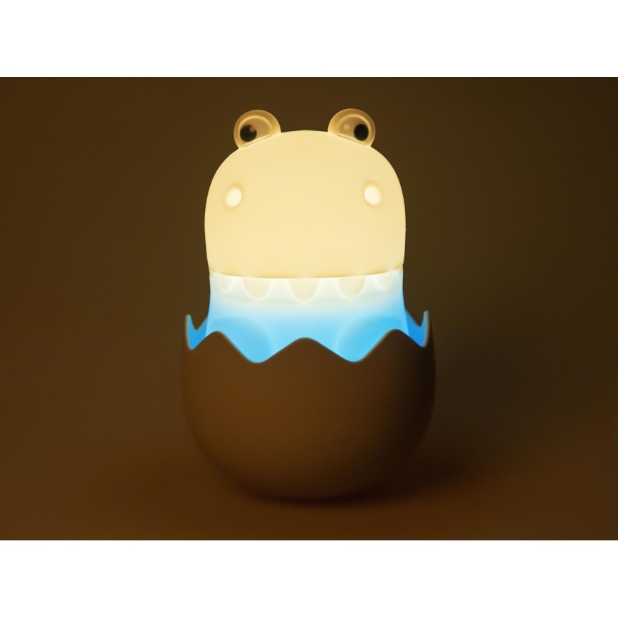 MegaLight - LED RGB Prigušiva punjiva dečija dodirna lampa DIGGY DINO LED/5V