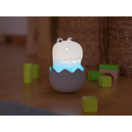 MegaLight - LED RGB Prigušiva punjiva dečija dodirna lampa DIGGY DINO LED/5V