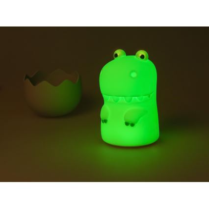 MegaLight - LED RGB Prigušiva punjiva dečija dodirna lampa DIGGY DINO LED/5V