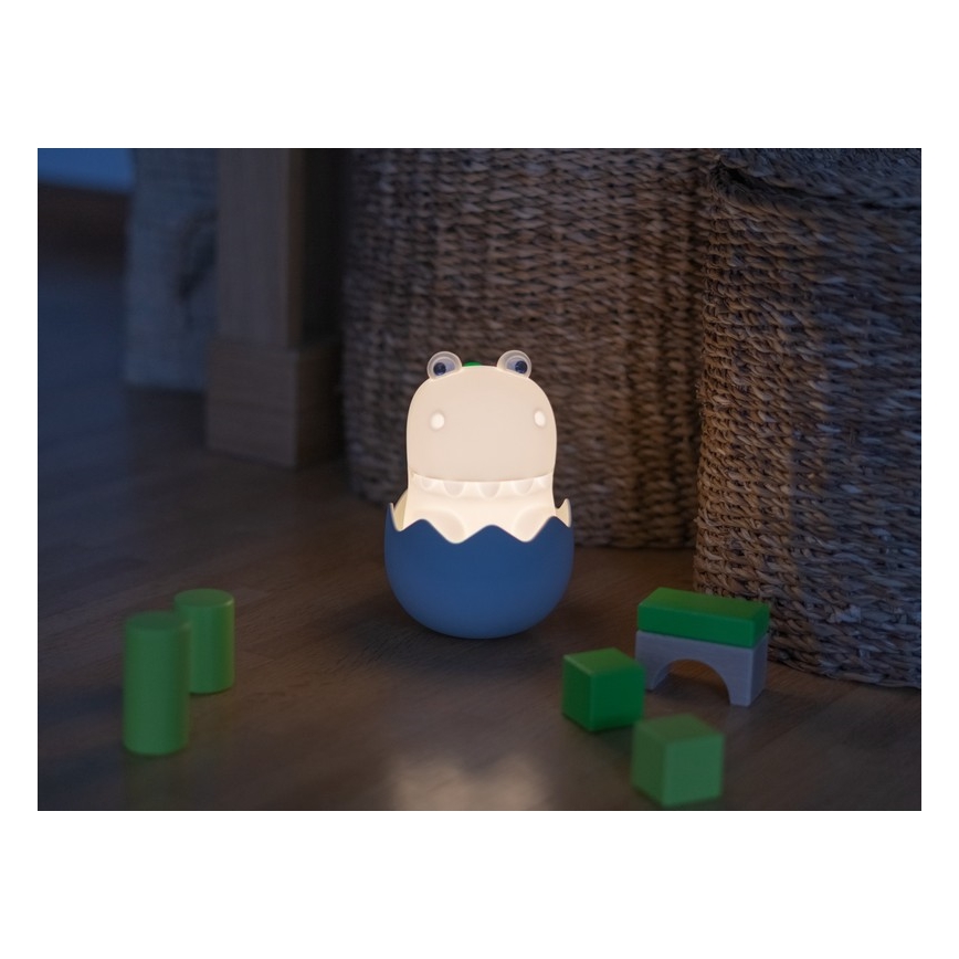 MegaLight - LED RGB Prigušiva punjiva dečija dodirna lampa DIGGY DINO LED/5V