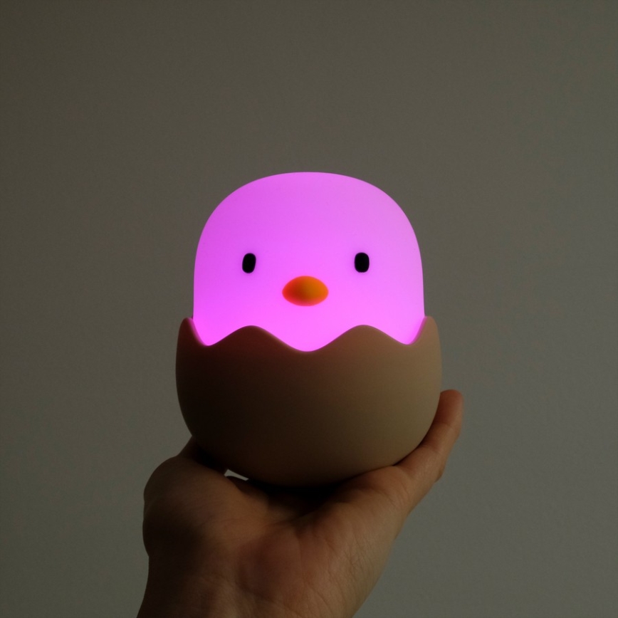 MegaLight - LED RGB Prigušiva punjiva dečija dodirna lampa EGGY EGG LED/5V