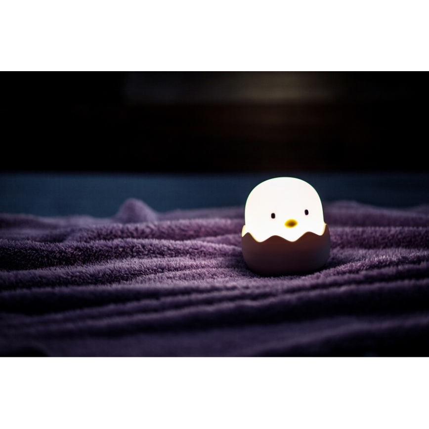 MegaLight - LED RGB Prigušiva punjiva dečija dodirna lampa EGGY EGG LED/5V