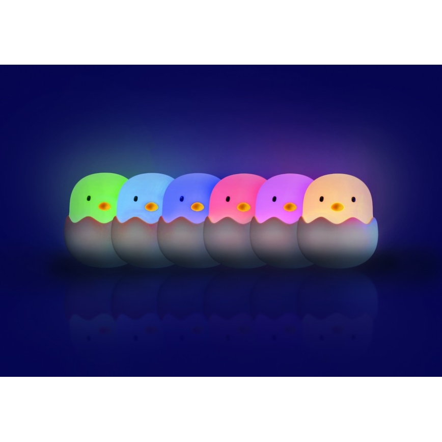 MegaLight - LED RGB Prigušiva punjiva dečija dodirna lampa EGGY EGG LED/5V
