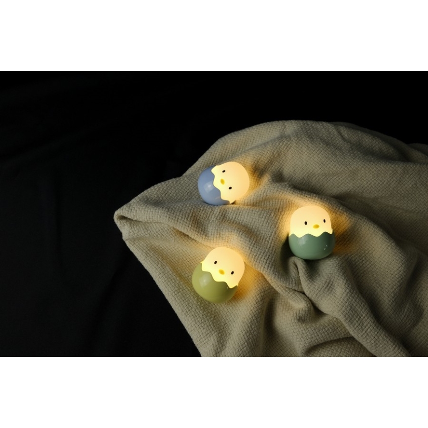 MegaLight - LED RGB Prigušiva punjiva dečija dodirna lampa EGGY EGG LED/5V