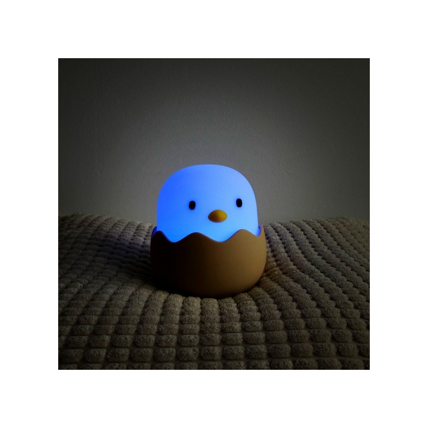 MegaLight - LED RGB Prigušiva punjiva dečija dodirna lampa EGGY EGG LED/5V
