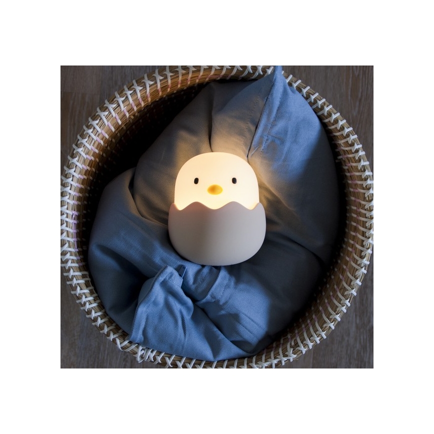 MegaLight - LED RGB Prigušiva punjiva dečija dodirna lampa EGGY EGG LED/5V