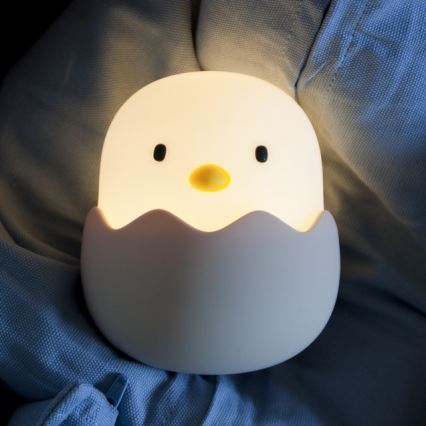 MegaLight - LED RGB Prigušiva punjiva dečija dodirna lampa EGGY EGG LED/5V