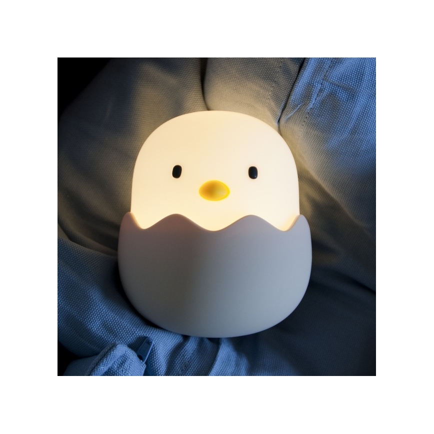 MegaLight - LED RGB Prigušiva punjiva dečija dodirna lampa EGGY EGG LED/5V