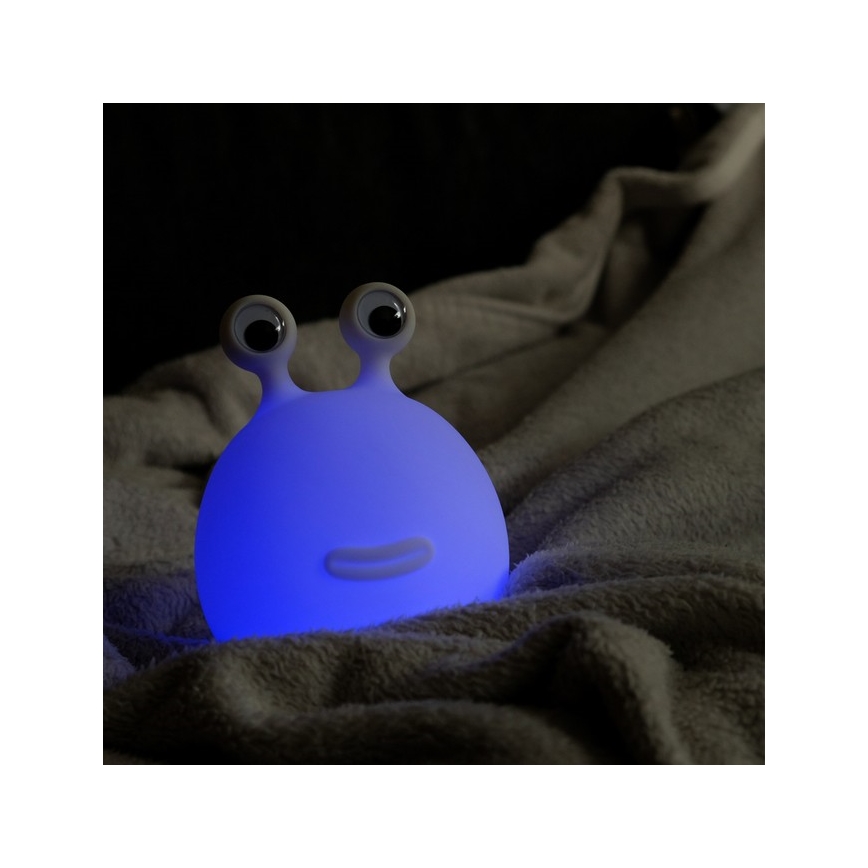 MegaLight - LED RGB Prigušiva punjiva dečija dodirna lampa MOMO MOON LED/5V
