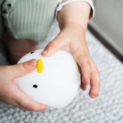 MegaLight - LED RGB Punjiva dečija dodirna lampa za kadu SWIMMY DUCK LED/5V IP67