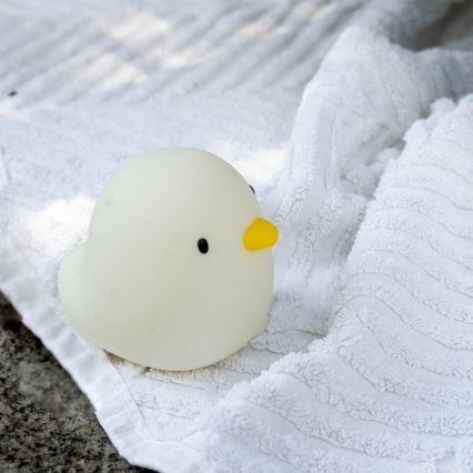 MegaLight - LED RGB Punjiva dečija dodirna lampa za kadu SWIMMY DUCK LED/5V IP67
