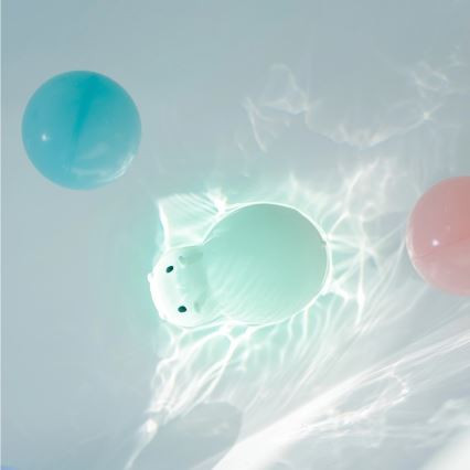 MegaLight - LED RGB Punjiva dečija dodirna lampa za kadu SWIMMY HIPPO LED/5V IP67