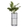 Metalna posuda za cveće LOFT 42x20 cm crno/bela