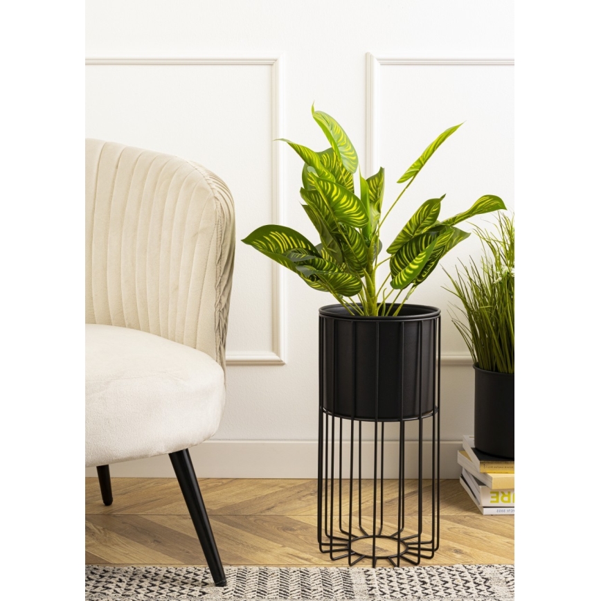 Metalna posuda za cveće LOFT 42x20 cm crno