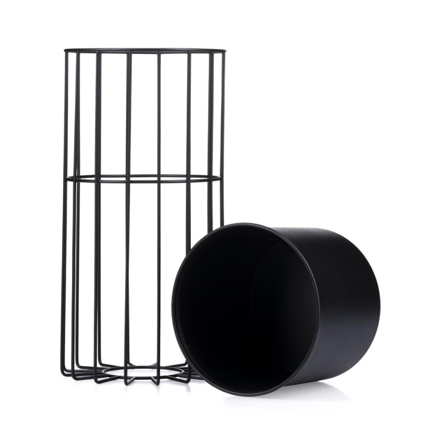 Metalna posuda za cveće LOFT 42x20 cm crno