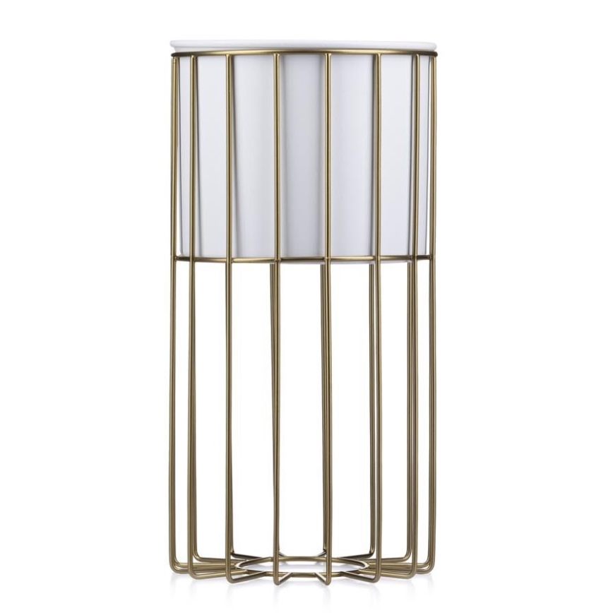 Metalna posuda za cveće LOFT 42x20 cm zlatna/bela