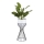 Metalna posuda za cveće LOFT 46x20 cm crno/bela