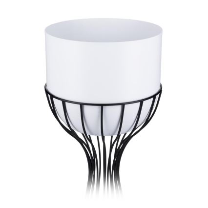 Metalna posuda za cveće LOFT 46x20 cm crno/bela