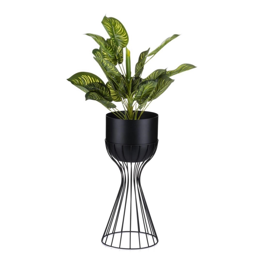 Metalna posuda za cveće LOFT 46x20 cm crno