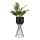Metalna posuda za cveće LOFT 46x20 cm crno