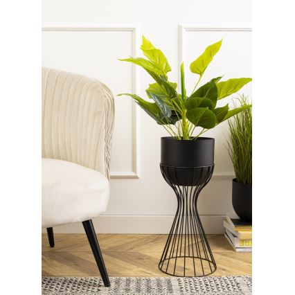 Metalna posuda za cveće LOFT 46x20 cm crno