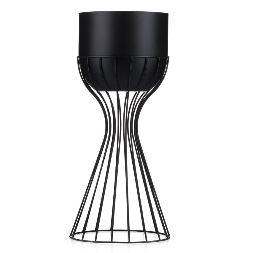 Metalna posuda za cveće LOFT 46x20 cm crno