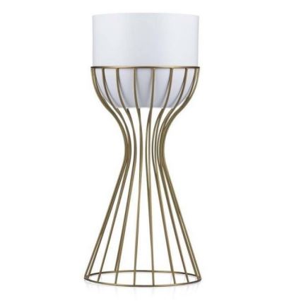 Metalna posuda za cveće LOFT 46x20 cm zlatna/bela