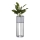 Metalna posuda za cveće LOFT 55x20 cm crno/bela