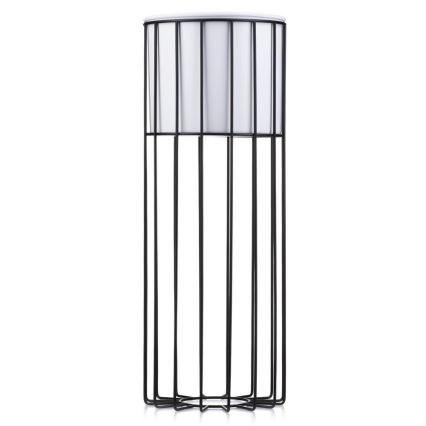 Metalna posuda za cveće LOFT 55x20 cm crno/bela