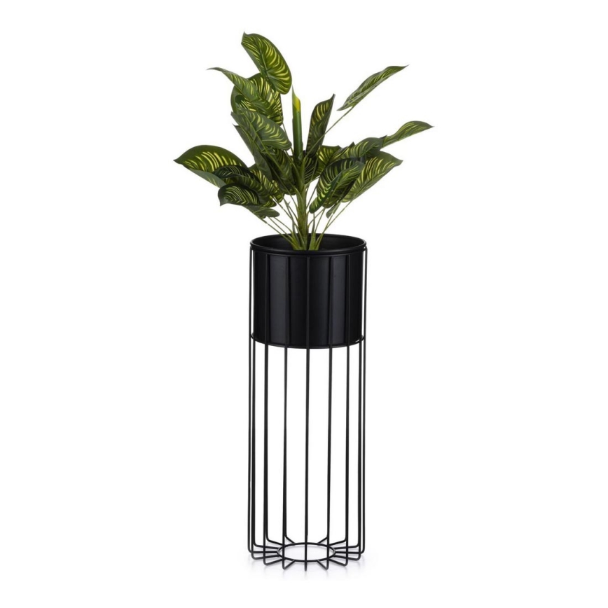 Metalna posuda za cveće LOFT 55x20 cm crno